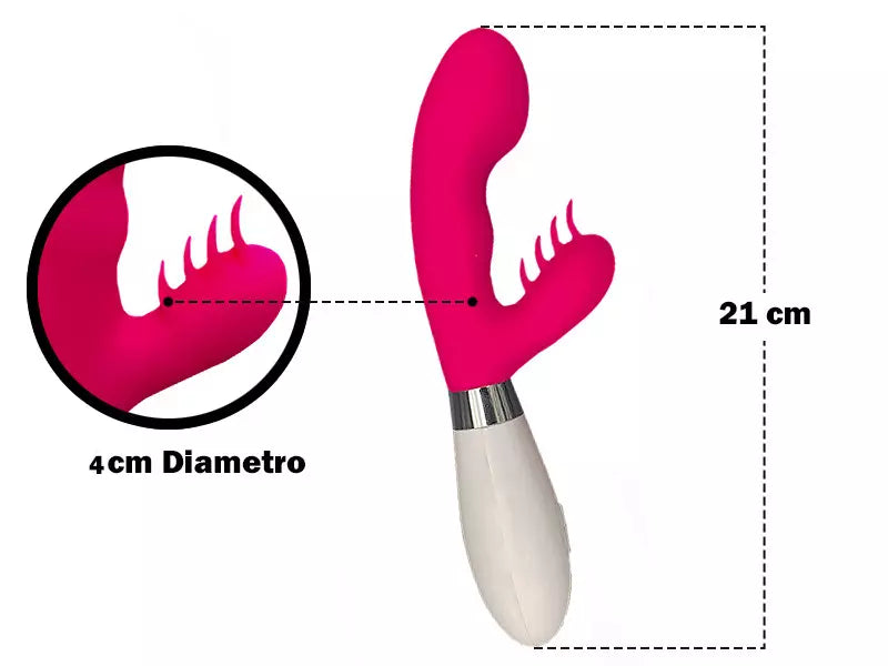 Vibrador de Silicona Euforia: 10 Velocidades, 21 cm