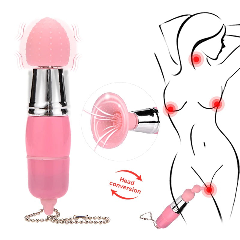 Mini Vibrador Succionador Femenino